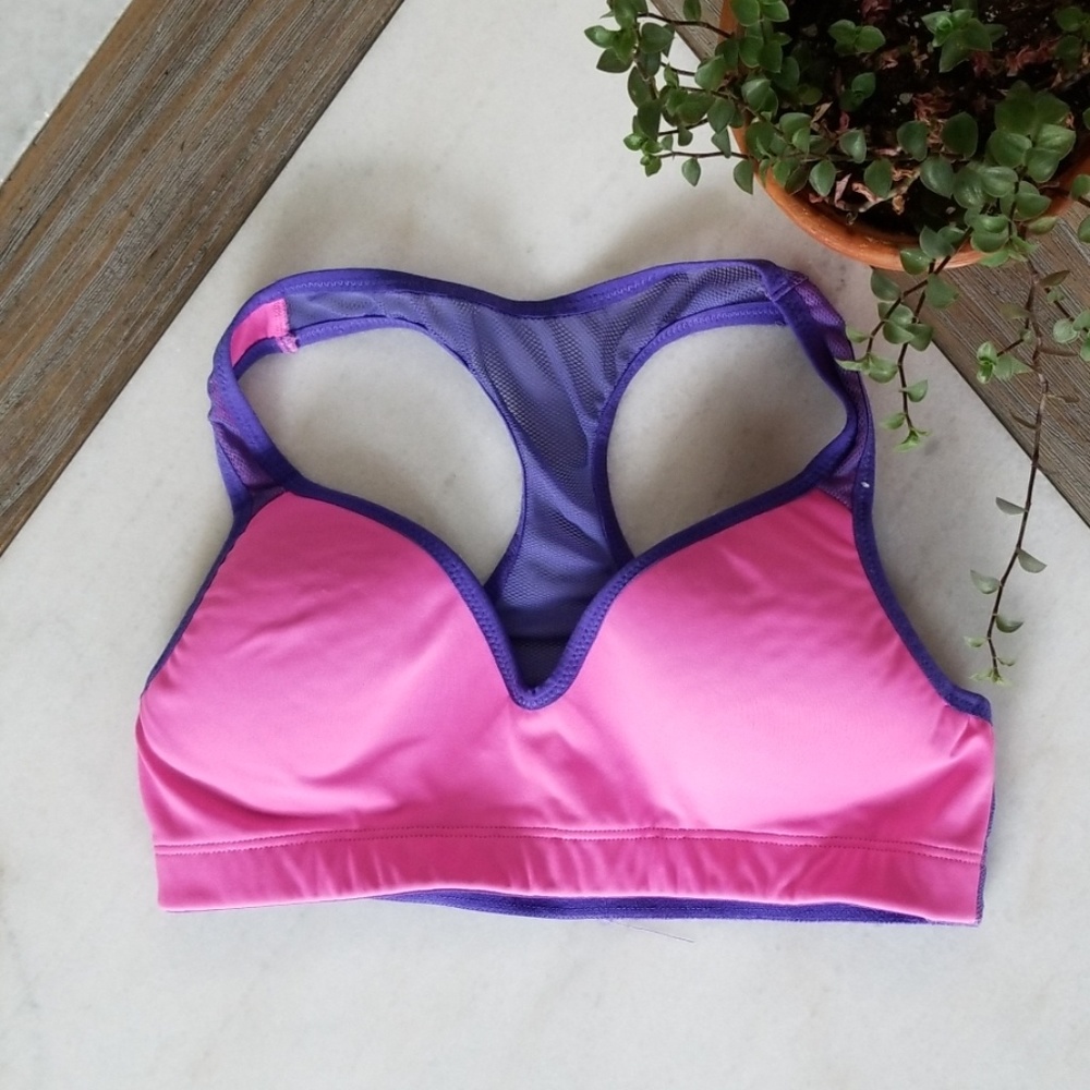 Pink & Purple mesh DELTA Sports bra